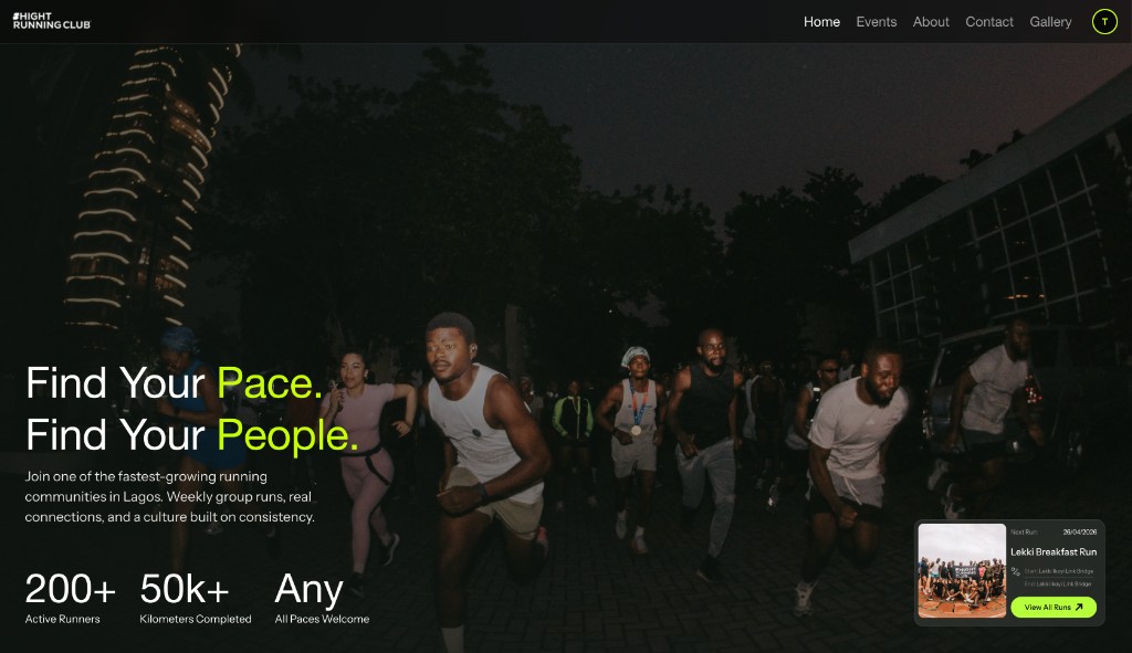 Shight Running Club: Community Platform